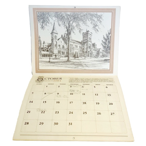 Vintage 1984 The Sesquicentennial Old Toronto Canada Calendar 150 Years Landmark - Picture 11 of 16